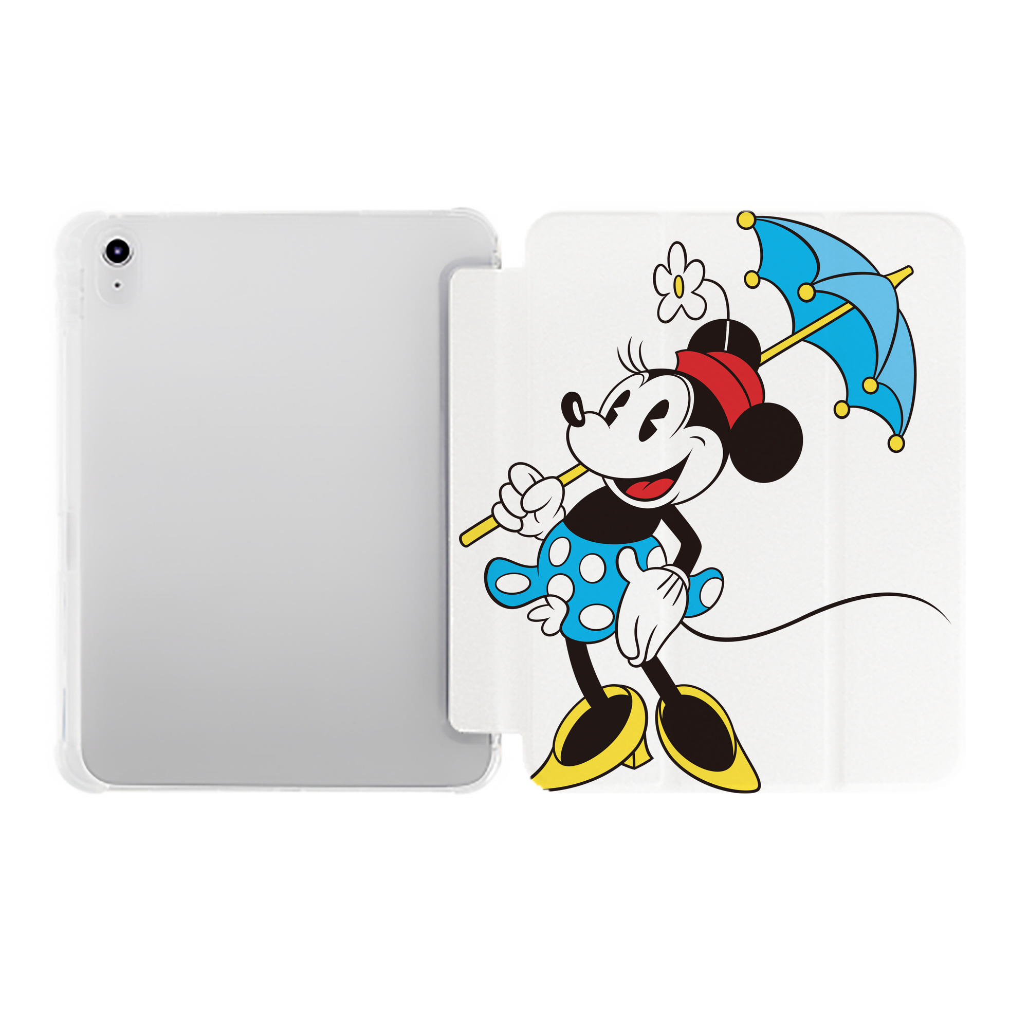 （画像用） ミッキーマウス Mickey Mouse IPad ケース ペン収納付き 三つ折りスタンド PUレザー×シリコン 対応機種9.5/10.5/10.9インチ